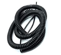 ELILANEY Câble spiralé à 2 conducteurs 17 AWG, rallonge télescopique de 1 mm², connexion à griffes de traction, cordon spiralé torsadé suspendu rétractable Élastique Flexible(Stretch 5 Meters)