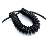 ELILANEY Câble spiralé à 6 conducteurs 0,5 mm² 20 AWG extensible for hall d'exposition, cordon élastique souple for extérieur industriel, ligne à ressort Élastique Flexible(Stretch 2.5 Meters)