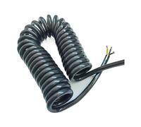 ELILANEY Câble spiralé à ressort 20 AWG, 3 conducteurs, 0,5 mm², fil extensible en PU flexible for une durabilité accrue étirer souple(Stretch 13 meters)