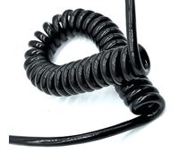 ELILANEY Câble spiralé à ressort 6 brins 24 AWG extensible de 2,5 mètres, résistant au froid, élastique de 0,2 mm², connexion enroulée Élastique Flexible