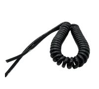 ELILANEY Câble spiralé à ressort à 2 conducteurs, cordon électronique extensible, 3,75 mètres, fil hélicoïdal à ressort extensible Élastique Flexible(22AWG 0.3mm2)