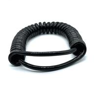 ELILANEY Câble spiralé à ressort à 4 conducteurs, 1,5 mm², 15 AWG, levage hydraulique, traction, élastique, étirement, ligne électrique spiralée Élastique Flexible(Stretch 2 Meters)