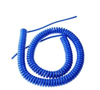 ELILANEY Câble spiralé bleu 15 AWG, 2 conducteurs, fil télescopique à ressort, ligne électrique extensible étirer souple(Stretch 3 meters)