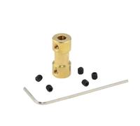 ELILANEY Connecteur de Transmission de moteur en laiton rigide, coupleur d'accouplement d'arbre de moteur avec clé à vis, 2mm 2.3mm 3mm 3.17mm 4mm 5mm 6mm, 1 pièce Arbre réglable(3.17x2mm)