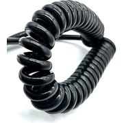 ELILANEY Cordon d'alimentation spiralé à ressort de 0,2 mm², extensible de 1,25 m, 24 AWG, extensible, en cuivre et polyuréthane Élastique Flexible(7 Cores)