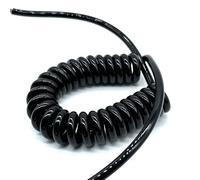 ELILANEY Cordon d'extension électrique extensible et évolutif à ressort ondulé à 4 brins, longueur de 1,25 mètre Élastique Flexible(24AWG 0.2mm2)