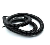 ELILANEY Cordon d'isolation à ressort spiralé à 3 conducteurs, cordon extensible flexible industriel suspendu de 3 mètres Élastique Flexible(24AWG)