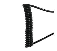 ELILANEY Cordon flexible à ressort spiralé à 2 brins, fil polyuréthane de 1 mm², for usage extérieur étirer souple(Stretch 1.25 Meters)