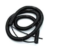 ELILANEY Cordon spiralé extensible à 4 conducteurs, 2 mètres, en polyuréthane, for isolation électrique extérieure, extensible Élastique Flexible(17AWG)