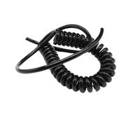 ELILANEY Cordon spiralé flexible à 2 brins, extensible, longueur 2,5 mètres, fil noir extensible de 50 cm étirer souple(18AWG)