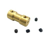 ELILANEY Coupleur d'arbre moteur en laiton, 5 pièces, 2mm 2.3mm 3mm 3.17mm 4mm 5mm 6mm, connecteur de Transmission de couplage de moteur Arbre réglable(3.17mm to 3.17mm)