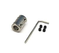 ELILANEY Coupleur d'arbre rigide, 22mm de long, couplage de mâchoire de moteur, Transmission, connecteur d'arbre en acier, 1 pièce Arbre réglable(8mm to 10mm)
