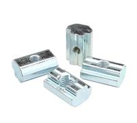 ELILANEY Écrous carrés de Type T for profilé en aluminium, norme européenne 2020 3030 4040 4545, fixation d'écrous à bloc coulissant, 10 pièces fixation support(40 series M4)