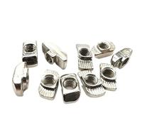 ELILANEY Écrous en T M4 M5 M6 M8, attaches à tête de marteau, connecteurs en acier au carbone Standard européen for profils en aluminium 4040, 20 pièces fixation support(M6)