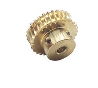 ELILANEY Engrenage à vis sans fin en cuivre de 0,8 module, dents de 8 mm d'épaisseur, engrenage de turbine de transmission, pignon à vis sans fin hélicoïdal de 0,8 M, vis M4 Réducteu turbine(0.8M 40T