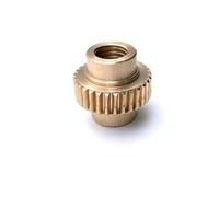 ELILANEY Engrenage à vis sans fin en cuivre, module 1, 30 dents, engrenage de turbine à double pas, trou de vis 10 mm, 12 mm, 14 mm, pièces d'arbre de vis de table élévatrice DIY Réducteu turbine(M14