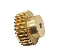 ELILANEY Engrenage cylindrique en cuivre de 0,5 m, 43 dents, module 0,5, 43 dents droites, pignon à pas de 15 mm Mécanique(8mm bore)