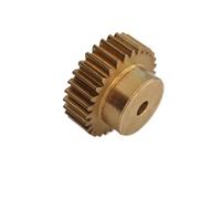 ELILANEY Engrenage cylindrique en cuivre de 0,5 m, 76 dents, pignon de 39 mm de diamètre extérieur, module 0,5, 76 dents, engrenage droit avec palier Mécanique(Step 15mm bore 3mm)