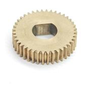 ELILANEY Engrenage cylindrique en cuivre, module 0,6, 55 dents, alésage en D, diamètre 34,2 mm, épaisseur 5 mm, dents droites. Mécanique(3x2.5mm D bore)