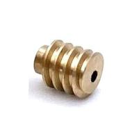 ELILANEY Engrenage de turbine en cuivre micro 0,3 M, arbre à ajustement serré de 1 mm, pignon de moteur, module 0,3, engrenage à vis sans fin à tête unique, diamètre extérieur de 3,8 mm et 4 mm Réduct