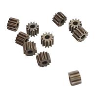 ELILANEY Engrenage droit à base de fer, 5,5 x 5,4 mm, 0,5 m, 9 dents, arbre de 2 mm, pignon de moteur à ajustement serré, module 0,5, 9 dents, engrenage à dents droites, 10 pièces Mécanique