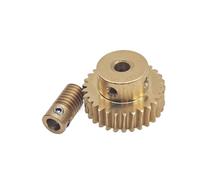 ELILANEY Ensemble de réducteur à vis sans fin 1:30, module 0,8, 30 dents, alésage 5 mm, engrenage de turbine, tige de vis sans fin de 26 mm de long, turbine à vis sans fin autobloquante Réducteu turbi