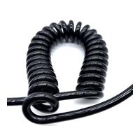 ELILANEY Fil enroulé à ressort à 4 conducteurs 0,75 mm² Hall d'exposition 18 AWG Tension hydraulique Ressort ondulé Ligne extensible et évolutive Élastique Flexible(Straight 5 meters)