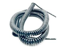 ELILANEY Fil spiralé à ressort à 4 brins, 0,5 mm², extensible, calibre 20 AWG, gaine en PU souple et élastique Élastique Flexible(Straight 5 meters)