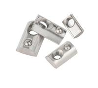 ELILANEY Jeu d'écrous à ressort de Type T avec connecteur à bille en acier au carbone, for profils d'extrusion d'aluminium 2020 3030 4040 4545, 20 pièces fixation support(40 series M6)
