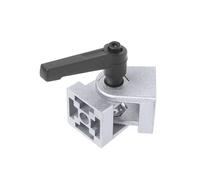 ELILANEY Joint pivotant Flexible avec poignée en alliage de Zinc, connecteur de charnière réglable à 180 degrés for profil d'extrusion d'aluminium 3030 4040 fixation support(4040S)