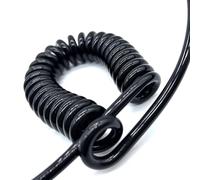 ELILANEY Ligne spiralée statique à 7 brins, extensible de 40 cm, extensible de 2 mètres, extensible, en polyuréthane, suspendue, rétractable, résistante au froid Élastique Flexible(20AWG)