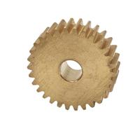 ELILANEY Lot de 2 pignons droits en cuivre de 2 mm d'épaisseur, module 0,5, 17 dents, engrenage droit 0,5 m, 17 dents Mécanique(5mm loose fit)