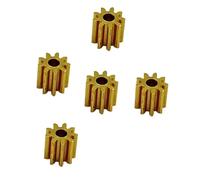 ELILANEY Lot de 5 engrenages cylindriques en laiton à 8 dents, module 0,3, trou intérieur 0,98 mm, pignon 3 x 3 mm, engrenage droit 1 mm, ajustement serré, modèle DIY Mécanique