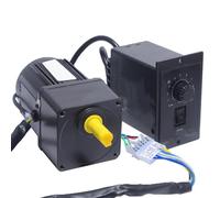 ELILANEY Moteur à engrenages à vitesse réglable 25 W 220 V CA, réducteur de vitesse, cadre 80 x 80 mm, moteur réversible, marche avant/arrière Réduction de couple(250rpm)