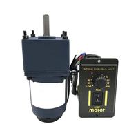 ELILANEY Moteur à engrenages AC monophasé 220V, avec contrôleur de vitesse, 6W, arbre D de 8mm, cadre 60x60mm, moteur à engrenages CW CCW, moteur de contrôle de vitesse Réduction de couple(150RPM)