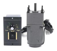 ELILANEY Moteur à vitesse réglable 6W avec contrôleur de vitesse, réducteur d'engrenage monophasé 220V AC, régulateur de vitesse 2IK6GN-C, moteur CW CCW Réduction de couple(40K 31RPM)
