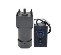 ELILANEY Moteur à vitesse réglable avec contrôleur de vitesse, 200W, 220V AC, monophasé, 104x104mm, réducteur d'engrenages CW CCW Réduction de couple(43RPM)