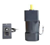 ELILANEY Moteur de régulation de vitesse 60W 220V AC monophasé 90x90mm, moteur à engrenages réglable avec régulateur, arbre de 12mm, 1 pièce Réduction de couple(90K 150RPM)