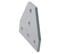 ELILANEY Panneau de bande de jonction 4040T for profilé en aluminium, 5 trous, support de Joint externe, plaque de connexion d'angle d'angle, 2 pièces fixation support(Silver)