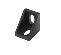 ELILANEY Paquet de 10 supports d'angle en aluminium for raccords d'angle en forme de L 2020, connexion de fixations 17mm X 20mm fixation support(Noir)