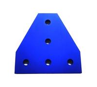 ELILANEY Plaque de jonction extérieure en aluminium bleu, for profil en aluminium 2020, plaque de renfort en forme de T à 5 trous, connexion à Angle droit fixation support