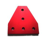 ELILANEY Plaque de jonction externe en forme de T, rouge et bleu, for profil d'extrusion d'aluminium 2020, support d'angle de connexion à 5 trous à 90 degrés fixation support