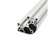 ELILANEY Profilé d'arc en aluminium extrudé argenté 8840R 80 x 80 mm for structure d'équipement et supports d'escalade industriels Support bord(900mm 35.43" long)