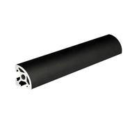 ELILANEY Profilé en aluminium anodisé 2020R, cadre d'angle de 18 mm d'épaisseur, petit cadre for établi de bricolage Support bord(Noir,500mm long)
