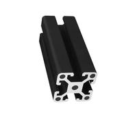 ELILANEY Profilé industriel en aluminium 4040, norme européenne, tube carré robuste de 45 x 45 mm, for garde-corps, étagères et racks Support bord(Noir,500mm 19.69")