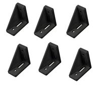 ELILANEY Raccords de support d'angle for profils en aluminium 2040 3060 4080, connecteur d'angle à 90 degrés, cadres d'assemblage, Structures, 10 pièces fixation support(Noir,2040)