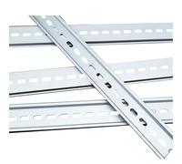 ELILANEY Rail fendu en aluminium de 500mm de Long, 19.69 pouces, Type universel, connexion électrique de 35mm de largeur for contacteur de borniers C45 DZ47, 5 pièces fixation support