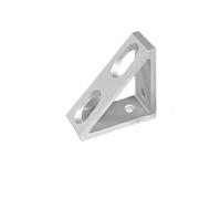 ELILANEY Support d'angle triangulaire for profilé en aluminium, 2 pièces, fente de Type 2020 3030 4040 V, 4 trous, blocs d'angle de fixation à Angle droit fixation support(Silver,2020)