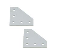 ELILANEY Support de Joint en forme de L, plaque de jonction à 5 trous for renforcement de connexion de profil en aluminium 2020 3030 4040, 2 pièces fixation support(2020L)