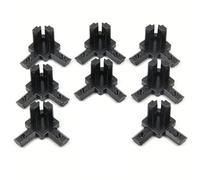 ELILANEY Supports d'angle d'extrémité à 3 voies, profilé en aluminium 2020, connecteurs cachés à fente de Type T de 6mm avec vis, norme européenne, 8 pièces fixation support(Noir)